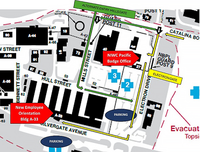 Locator Map for the first day Onboarding
